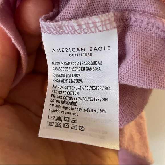 American Eagle Pink Babydoll oversized tee Size Small - Picture 5 of 8
